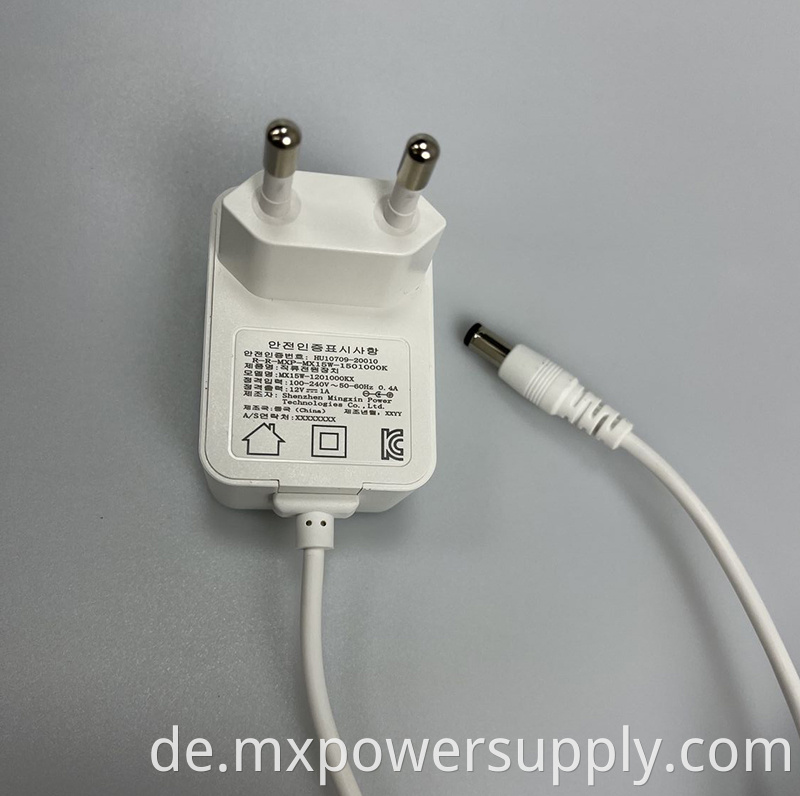 12V1A KR plug power adapter